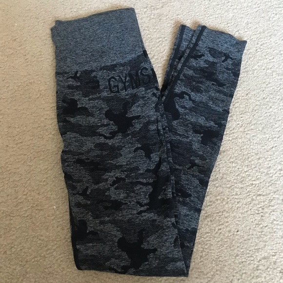 Gymshark Adapt Camo Seamless Leggings in Black - Picture 2 of 2